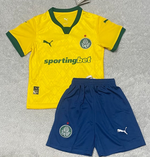 Conjunto Infantil Puma Palmeiras Amarelo 2025/26 III