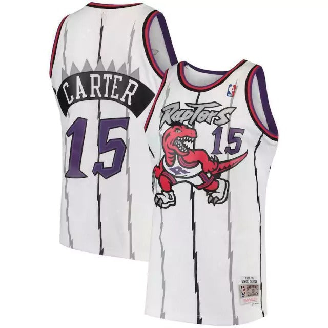 Regata Nba Toronto Raptors Branca Vince Carter Mitchell & Ness 1998/99