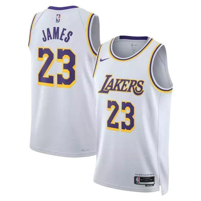 Regata Nba Los Angeles Lakers Branca Association Edition - JAMES 23