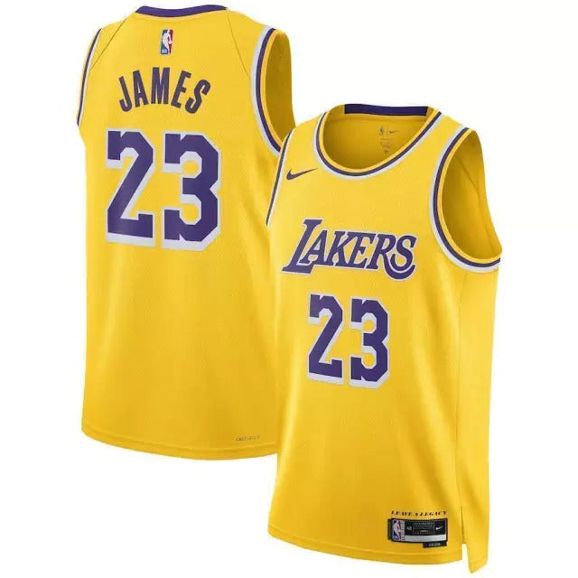 Regata Nba Los Angeles Lakers Amarela Icon Edition - JAMES 23