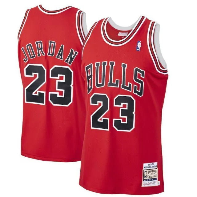 Chicago Bulls Michael Jordan Mitchell & Ness Scarlet 1997/98 Hardwood Classics Jersey