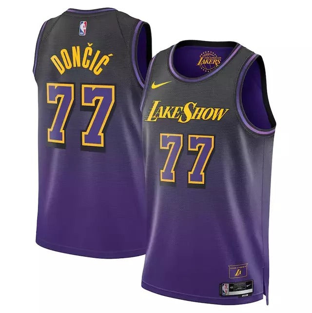 Regata Nba Los Angeles Lakers Azul - City Edition 24/25 - Doncic 77
