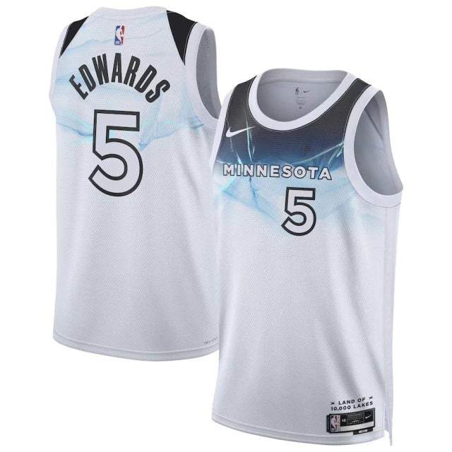 Regata Nba Minnesota Timberwolves Branca City Edition - EDWARDS 5